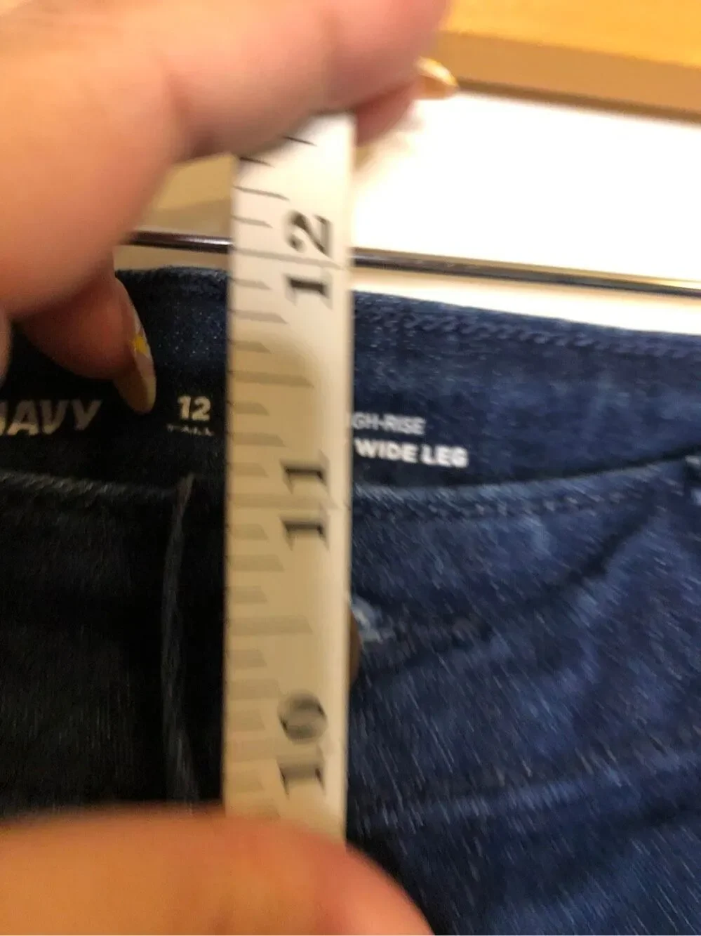 Old Navy High-Rise Wow Wide Leg 12Tall dark wash Minimalist Stretch